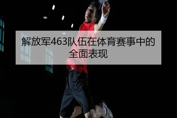 解放军463队伍在体育赛事中的全面表现